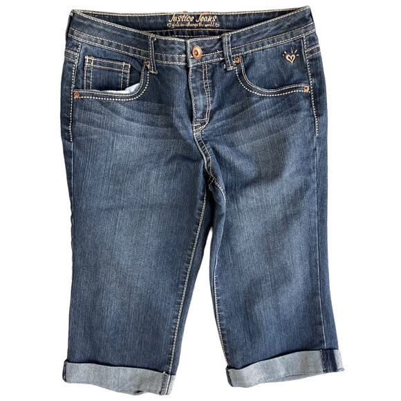 Justice Other - Justice Jeans Girls Size 14 1/2 Simply Low Capri Blue Denim Jeans